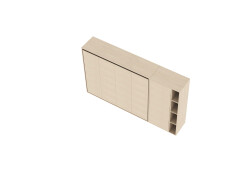 SMARTBett Murphy Bed SET M2 160x200 Horizontal and Cabinet Kayserberg Oak