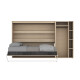 SMARTBett Murphy Bed SET M2 160x200 Horizontal and Cabinet Kayserberg Oak