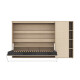 SMARTBett Murphy Bed SET M2 160x200 Horizontal and Cabinet Kayserberg Oak