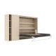 SMARTBett Murphy Bed SET M2 160x200 Horizontal and Cabinet Kayserberg Oak
