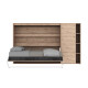 SMARTBett Murphy Bed SET M2 160x200 Horizontal and Cabinet Wild Oak