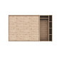 SMARTBett Murphy Bed SET M2 160x200 Horizontal and Cabinet Wild Oak