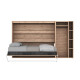 SMARTBett Murphy Bed SET M2 160x200 Horizontal and Cabinet Wild Oak