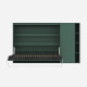 SMARTBett Murphy Bed SET M2 160x200 Horizontal and Cabinet Stone green