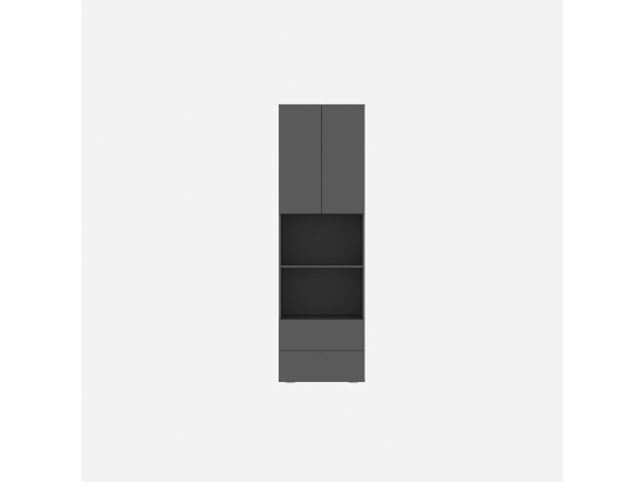 SMARTBett wardrobe STA.2.0017 (Series M3, depth 55 cm), width 70 cm Anthracite