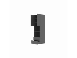 SMARTBett wardrobe STA.2.0017 (Series M3, depth 55 cm), width 70 cm Anthracite