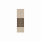 SMARTBett wardrobe STA.2.0017 (Series M3, depth 55 cm), width 70 cm Kayserberg Oak