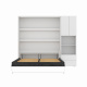 SMARTBett SET M3 Schrankbett 140x200 und Schrank STA.2.0017 (Tiefe 55 cm)