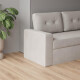 SMARTBett Schrankbett M3 (Tiefe 55cm) Vertikal 180x200 Anthrazit inkl. L-Ecksofa Sandgrau mit Armlehnen 11cm