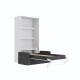 SMARTBett Murphy Bed M3 (depth 55 cm) vertical 100x200 White  incl. SOFA