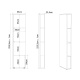 SMARTBett Narrow Storage Shelf M3/M2 – 55 cm Depth, LED Included