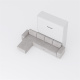 SMARTBett wall bed M3 (depth 55cm) vertical 180x200 White incl. L-shaped corner sofa sand grey
