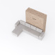 SMARTBett wall bed M3 (depth 55cm) vertical 180x200 Wild Oak incl. L-shaped corner sofa sand grey