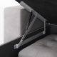SMARTBett Schrankbett M3 (Tiefe 55cm) Vertikal 180x200 Kaiser Eiche inkl. L-Ecksofa Sandgrau