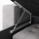 SMARTBett Schrankbett M3 (Tiefe 55cm) Vertikal 180x200 Kaiser Eiche inkl. L-Ecksofa Sandgrau mit Armlehnen 11cm