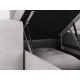 SMARTBett Murphy bed M3 (depth 55cm) vertical 180x200 Pearl Grey  incl. L-shaped corner sofa sand grey