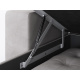 SMARTBett Murphy bed M3 (depth 55cm) vertical 180x200 Pearl Grey  incl. L-shaped corner sofa sand grey