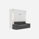 SMARTBett Narrow Storage Shelf M3/M2 – 55 cm Depth, LED Included White
