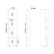 SMARTBett Schmales Regal STA.0021 M3/M2 (55 cm Tiefe) inkl. LED-Beleuchtung Anthrazit