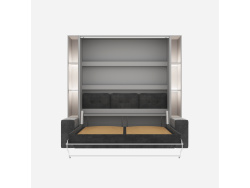 SMARTBett Narrow Storage Shelf M3/M2 – 55 cm Depth, LED Included Pearl grey