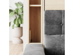SMARTBett Narrow Storage Shelf M3/M2 – 55 cm Depth, LED Included Kaiserberg Oak