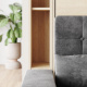 SMARTBett Narrow Storage Shelf M3/M2 – 55 cm Depth, LED Included Kaiserberg Oak