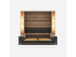 SMARTBett Schmales Regal STA.0021 M3/M2 (55 cm Tiefe) inkl. LED-Beleuchtung Wildeiche