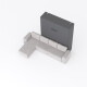 SMARTBett Murphy bed M3 (depth 55cm) vertical 160x200 anthracite incl. L-shaped corner sofa sand grey