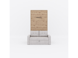 SMARTBett Murphy Bed M3 (depth 55 cm) vertical 100x200 White  incl. SOFA
