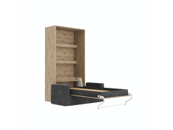 SMARTBett Murphy Bed M3 (depth 55 cm) vertical 100x200 White  incl. SOFA
