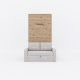 SMARTBett Murphy Bed M3 (depth 55 cm) vertical 100x200 White  incl. SOFA