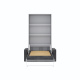 SMARTBett Schrankbett M3 (Tiefe 55 cm) Vertikal 100x200 Perlgrau inkl. SOFA