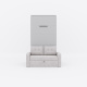 SMARTBett Schrankbett M3 (Tiefe 55 cm) Vertikal 100x200 Perlgrau inkl. SOFA