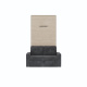 SMARTBett wall bed M3 (depth 55 cm) vertical 100x200 Kayserberg Oak incl. sofa