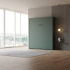Murphy bed M1 180x200 Vertical  Stone green LIMITED EDITION! Back Panel - Kayserberg Oak without upholstered frame