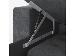 SMARTBett Murphy Bed M3 160x200 White with Anthracite  Corner Sofa