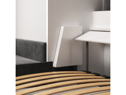 SMARTBett Murphy Bed M3 160x200 White with Anthracite  Corner Sofa