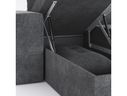 SMARTBett Murphy Bed M3 160x200 White with Anthracite  Corner Sofa