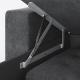 SMARTBett Murphy Bed M3 160x200 White with Anthracite  Corner Sofa
