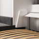 SMARTBett Murphy Bed M3 160x200 White with Anthracite  Corner Sofa