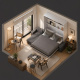 SMARTBett Murphy Bed M3 160x200 White with Anthracite  Corner Sofa