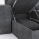 SMARTBett Murphy Bed M3 160x200 White with Anthracite  Corner Sofa
