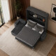 SMARTBett Schrankbett M3 (Tiefe 55cm) Vertikal 160x200 Anthrazit inkl. L-Ecksofa Anthrazit mit Armlehnen 26cm