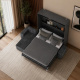 SMARTBett wall bed M3 (depth 55cm) vertical 180x200 anthracite incl. L-shaped corner sofa anthracite