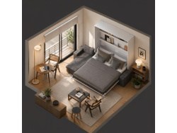 SMARTBett wall bed M3 (depth 55cm) vertical 180x200 white incl. L-shaped corner sofa anthracite