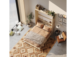 Limited Edition! NEW! SMARTBett Wall Bed 140x200 – Vertical Standard Kaiserberg Oak