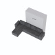 SMARTBett Schrankbett M3 (Tiefe 55cm) Vertikal 160x200 Perlgrau inkl. L-Ecksofa Anthrazit