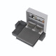 SMARTBett Schrankbett M3 (Tiefe 55cm) Vertikal 160x200 Perlgrau inkl. L-Ecksofa Anthrazit