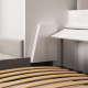 SMARTBett Murphy Bed M3 160x200 White with Sand Grey Corner Sofa