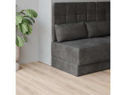 Smartbett Murphy bed with sofa M1 160x200 Vertical  Grey/Kaiser Oak without armrests